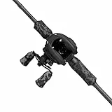 Abu Garcia MAX X Black Ops Casting Fishing Rod and Reel Combo, 1.98 m 10-40g, River Set, Baitcast Combos für Süßwasser Raubfischangler, Hecht und Zander - Schwarz