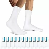 Falechay 12 Paar Socken Herren Baumwolle Business Socken Herrensocken Sportsocken Socks Atmungsaktive Weiß 39-42