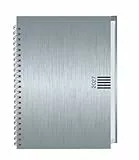 Wochen-Cheftimer A5, Alu silber 2027: Wochenkalender. Silberner Terminkalender in Aluoptik. Buch-Kalender mit Eckperfoation und Spiralbindung. Taschenkalender zum Planen von Terminen.