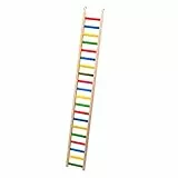 HappyBird | Holzleiter für Papageien - 120 cm | XXL Kletterleiter, Vogelleiter