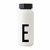 Design Letters Thermoflasche 500 Ml (A-Z) | Ideal für Trinkflasche Kinder, Trinkflasche Schule, Fahrrad & Sport | Weiß Thermoflasche | BPA/BPS Frei, Auslaufsicher & Spülmaschinenfest