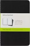 Moleskine Buch Taschenformat, weiche schwarze Kartonabdeckung, 9 x 14 cm - Set aus 3