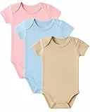 spielfratz Baby Body Kurzarm – Wickelbody aus 100% Baumwolle – Blau – Größen 62, 68 & 74 (3–6 Monate) – Für Jungen & Mädchen – Sanft & bequem