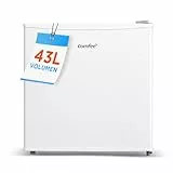 Comfee RCD50WH2(E) Mini Kühlschrank / 43L Kühlbox mit Eisfach/Kühlschrank Klein für Zimmer & Büro/Schnelle Kühlung in der Chiller Box/Temperaturregelung/Verstellbare Füße / 80 kWh/Jahr/Weiß