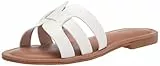 The Drop Damen Monika Flat H-band Slide Sandal Flat Sandal, Weiß, 39.5 EU (8.5 US)