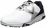 Callaway Herren Chev Comfort Wasserdicht Spikeless Golfschuhe (2020), Größe 10.5, Weiß/Schwarz