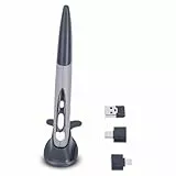 Annadue Kabellose Optische Pocket Pen Mouse, Ergonomie 2,4 G USB Wireless Optical Pen Mouse, Einstellbare 3 DPI 1600 Handschrift -Mäuse für PC Laptop Notebook Computer(grau)