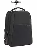 SAFTA Trolley für Laptops mit 39,6 cm (15,6 Zoll), mit Tasche für Tablet und USB-Anschluss, 430 x 320 x 210 mm, Schwarz, M