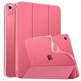 MoKo Hülle für iPad (A16) 11. Generation 11 Zoll 2025/10. Gen 10,9 Zoll 2022, iPad Hülle TPU Transluzent Matt Rückseite Cover mit Auto Schlaf/Aufwach Schutzhülle mit Ständer Wassermelone Rot