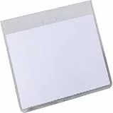 Durable Namensschilderhülle (geschlossene Tasche, 60 x 90 mm, transparente Hartfolie) Packung à 20 Stück, transparent, 813519