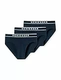 Schiesser Herren 3 PACK Slips Bio Baumwolle Multipack - 95/5 Organic, dunkelblau_179570, 7/ XL