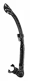 Cressi Alpha Ultra Dry, Tauchen und Schnorcheln Silikon Dry Schnorchel – 100% Made in Italy, schwarz