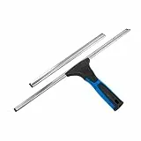 Unger Professional 45,7 cm EZ Change Fenster- und Glasreinigungsrakel – Reinigungsmittel, Abzieher für Fensterreinigung, streifenfreie Ergebnisse, saubere große und kleine Fenster, mit 30,5 cm Kanal