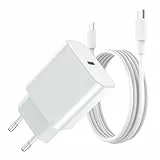 BHHB 20W USB C Ladegerät, A-pple Adapter Netzteil für i-Phone entwickelt, USB C Stecker mit i-Phone 17/16/15/14/13 Plus Pro Max Mini, Air-Pods i-Pad, Samsung Galaxy S25/24/23(1 Port+ladekabel)