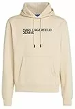 Karl Lagerfeld Jeans Men's Reg Logo Hoodie Hooded Sweatshirt, Wood Ash, S