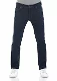 MUSTANG Jeans Herren Stretch Straight Fit Tramper Jeanshose Hose Denim Blau w32, Farbe:Super Dark (1014412-5000-943), Größe:32W / 34L