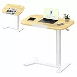 FLEXISPOT Beistelltisch H5 - Flexibler Laptoptisch und Betttisch mit neigbarer Tischplatte, höhenverstellbar & mobil, ideal für Sofa, Bett & Lesestunden (Ahorn)
