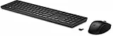 HP 650 kabellose Tastatur und Maus Bundle, 20 programmierbare Tasten, QWERTZ deutsches Layout, 4.000 DPI, USB Dongle, 3 Tasten, Scrollrad, Schwarz