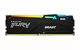 Kingston FURY Beast Schwarz RGB 32GB 6000MT/s DDR5 CL36 DIMM Desktop Gaming Speicher Einzelnes Modul AMD EXPO/ Intel XMP - KF560C36BBE2A-32