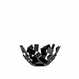 Alessi La Stanza dello Scirocco Obstschale, Edelstahl, schwarz, Edelstahl 18/10 , schwarz lackiert, 2.5 x 27 x 30 cm, MT02 B