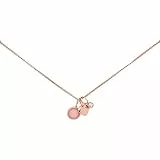 Fossil Damenkette Georgia Heart Rosenquarz, JF03046791