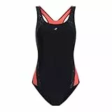 energetics Damen Nora Bikini-Unterteile, Black/Red Light/AOP, 46 EU