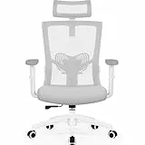 Daccormax Bürostuhl, Bürostuhl Ergonomisch mit Einstellbarer Kopfstütze, Lendenwirbelstütze und Armlehnen Schreibtischstuhl Drehstuhl Wippfunktion, Chefsessel, Rückenschonend 150kg