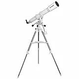 Bresser Teleskop First Light für Erwachsene Einsteiger und Fortgeschrittene, achromatisches 102/1000-Refraktor-Teleskop (f/9,8) mit Montierung und Stativ