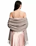 DiaryLook Kaschmir Schal Damen Winter Warm abendkleid Pashmina Schals tücher für Frauen Blanket Scarf Garnelenpaste