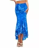 SEBOWEL Figurbetontes, langes Rockkleid für Damen, Blau, XX-Large