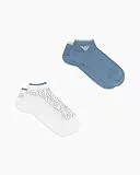 Emporio Armani Herren 2-Pack Inside Socken, Weiß Allover/Captai, Einheitsgröße