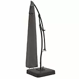 Classic Accessories Anpassbare Sonnenschirm Schutzhülle Mit Reißverschluss - Wasserdichte Abdeckung Mit Uv-schutz, Passend Für Sonnenschirme Mit Bis Zu 3,9 M Durchmesser (274 Cm L X 233 Cm H)