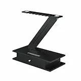 Stradivari Billard Queueständer Zorro im modernen Design | Stabiler, Standfester Ständer für 8 Queues, Kreide, Zubehör | Aus Furnier u. Edelstahl | 70x80x40 cm | Markenqualität