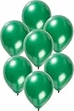 Folat 19134 Einfarbige metallic Luftballons grün 50er Pack