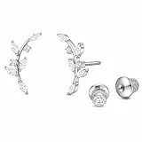 Limerencia G23 Titan Ohrstecker mit Schraubverschluss,Flatback Hypoallergen Ohrringe Kleine Ohrstecker für Damen Empfindliche Ohren