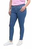 KAFFE CURVE KCvicka Ida Slim Jeans Slim Fit Jeans Damen High Waist Große Größen Jeanshose Medium Blue Denim 46