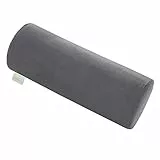 Bodyprotect Nackenrolle mit weichem Mikroplüsch Bezug, Orthopädisches Nackenkissen, Lagerungsrolle, Knierolle, Memory Foam, 15 x 40 cm, grau
