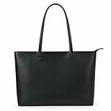KALIDI Handtasche Damen Groß Shopper Tasche Damen PU Leder Tote Bag Wasserdichte Henkeltaschen mit Reißverschluss für Arbeit, Reisen, Einkauf, Schule Schwarz(L)