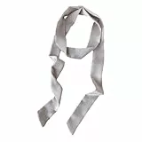 GIMIRO Damen Satin Gürtel 5cm x 195cm Band Imitated Silk Lange Schal Kleid Bund Hut Zubehör (Gray)