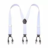 KANGDAI Hosenträger für Herren Breit Y Style 3.5 CM Mit Sehr 6 Starke Metall Clip Durable Elastic Verstellbare Hosenträger Geschenkbox für Herren und Damen