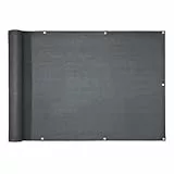 casa pura Balkon Sichtschutz UV-Schutz - 90x500cm - wetterbeständiges und pflegeleichtes HDPE-Spezialgewebe (Antrazit)