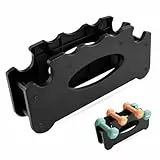 Kurzhantel Ständer, Hantelregal, Kompaktes Langhantel Rack, Gewichtsständer für die Aufbewahrung von 4 Kleinen Hanteln, Geeignet für Heimfitnessstudios, Zweistöckig, Schwarz