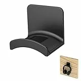 Universal Kopfhörer Halter mit starkem Klebeband - Cozycase Premium Headset Halterung Wandhalterung TPU, Kopfhörer Haken,Multifunktional Ohrhörer Aufhänger zum Schreibtisch, Wand,Schwarz,1-Stück