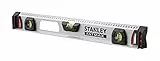 Stanley FatMax Wasserwaage II (60 cm Länge, magnetisch, 1 horizontale/2 vertikale Libellen, Aluminiumkorpus) 1-43-554