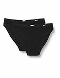 Skiny Damen Advantage Cotton Rio Brazilian Slip, Schwarz (Black 7665), 38 (2er Pack)