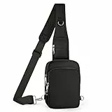 BROADREAM Diebstahlsichere Umhängetasche Sling Chest Crossbody Bag mit Reißverschluss Lock und RFID-Blockierung, Wasserdicht Brusttasche Schultertasche Männer Frauen für Outdoor-Sport und Wandern