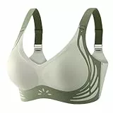 Nahtloser BH Klassische BHS Damen Ohne Bügel Sport BH Push Up mit Verstellbarem Bustier Sexy Haltungskorrektur Stütz Unterwäsche Bequem Schlaf BHS Gepolstert für Alltag Yoga