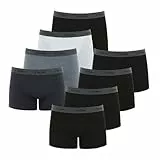 Athéna Herren PROMO BASIC COTON Unterwäsche, (8er Pack) Noir/Noir/Noir/Noir/Anthracite/Gris Chiné/Noir/Blanc, 4X-Large
