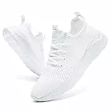 CAIQDM Damen Turnschuhe Sneaker Schuhe Damen Sportschuhe Laufschuhe Tennisschuhe Outdoor Running Damen Walkingschuhe Straßenlaufschuhe rutschfest Atmungsaktiv Leichtgewichts Schwarz Weiß 43