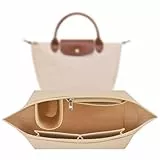 Sunshine smile Organizer für Longchamp Tasche,Organizer für Longchamp Pliage S,Tascheninnenorganizer,Taschenorganizer,Multi-Pocket Felt Handbag,Filz Taschenorganizer mit Mehreren Taschen